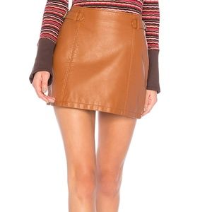 Free People Charli Vegan Mini Skirt